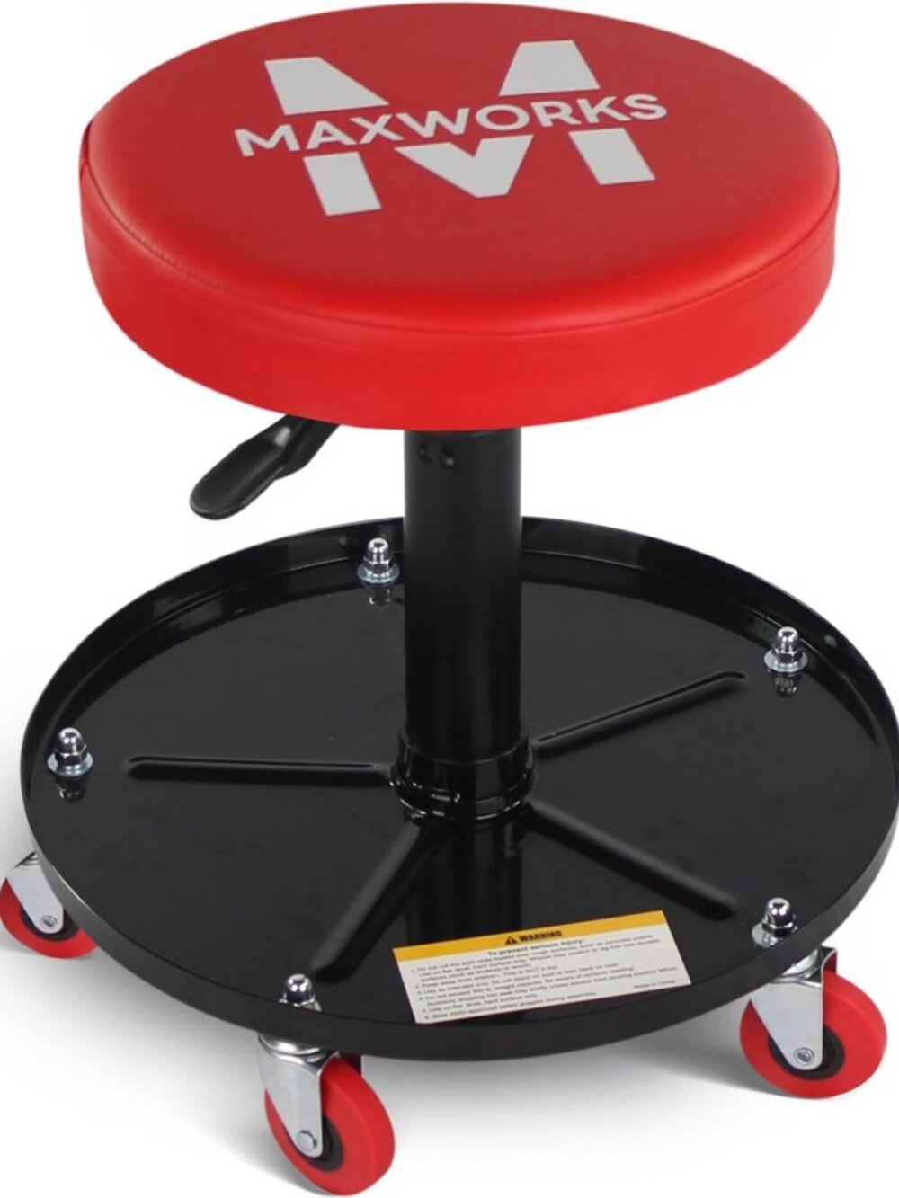 Adjustable Height Pneumatic Roller Seat/Creeper - 300 lb Capacity, Shop Tool